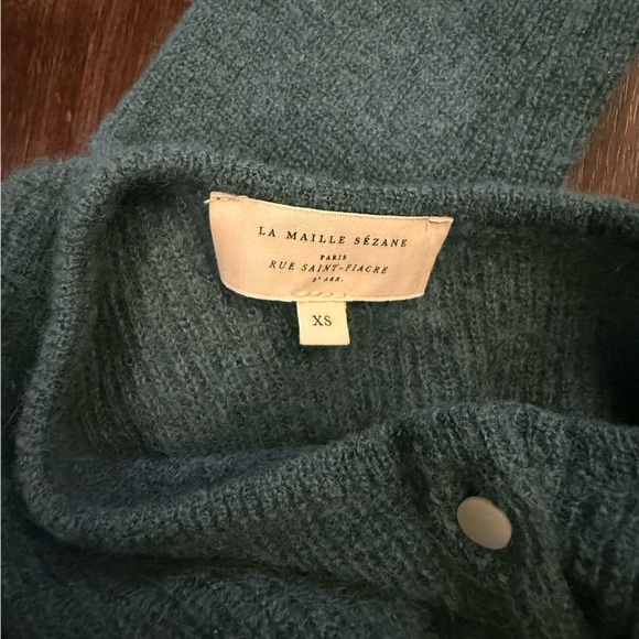 Sezane Gaspard Cardigan Sage XS NWOT - Picture 4 of 5
